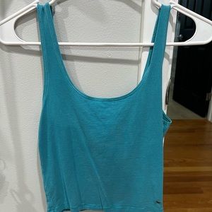 Teal scoop neck crop top, American eagle, size small